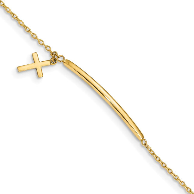 14k Yellow Gold Bracelets Style BID108 - Classique Jewelry Inc.