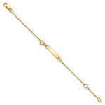 14K Polished ID with Heart Childrens Bracelet view