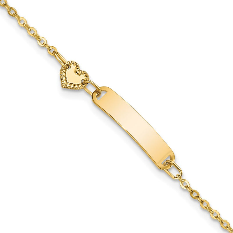 14K gold heart bracelet
