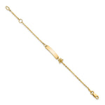 14K Polished ID with Star Childrens Bracelet view