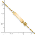 14K Polished ID with Star Childrens Bracelet view