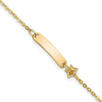 14K Polished ID with Star Childrens Bracelet view
