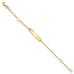 14K Polished Heart and Cut-out Heart Plate Baby/Child ID Bracelet view