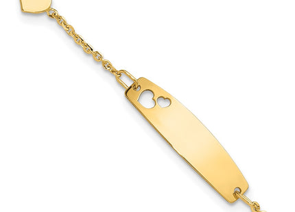 14k Yellow Gold Bracelets Style BID127 - Classique Jewelry Inc.