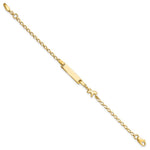 14K Polished Horse and Plate Baby/Child ID Bracelet view