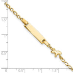 14K Polished Horse and Plate Baby/Child ID Bracelet view