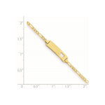 14K Polished Solid Chain/Solid Plate Figaro Link Cut-out Heart 21.4x5.4mm Plate Baby/Child ID Bracelet view