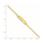14K Polished Solid Chain/Solid Plate Curb Link Cut-out Heart Plate Baby/Child ID Bracelet view