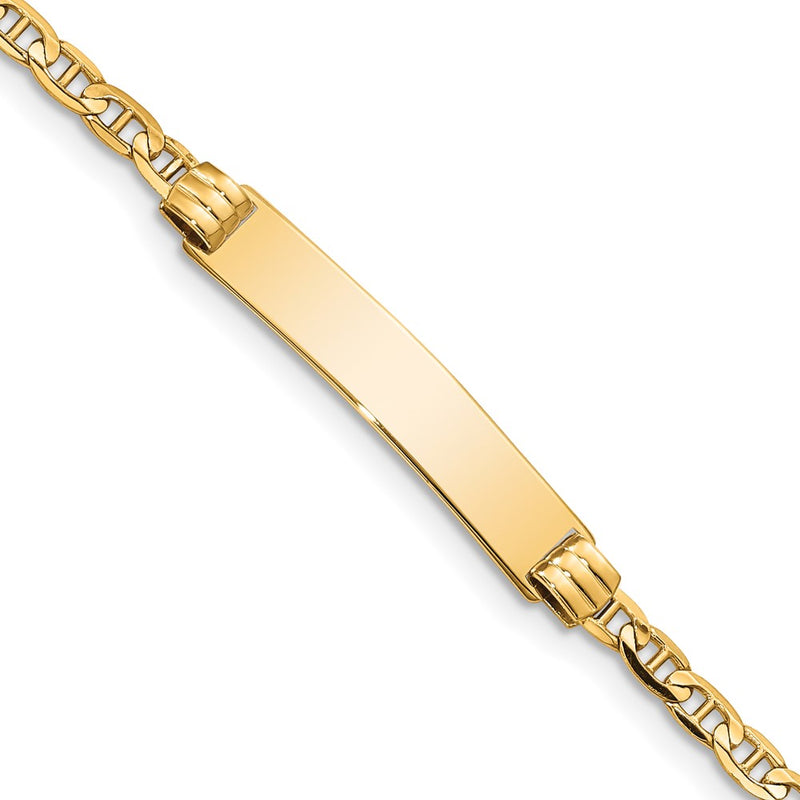 14K gold anchor link anchor ID bracelet