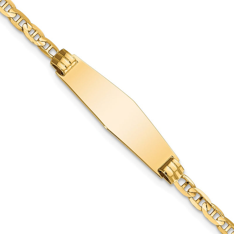 14K gold anchor link anchor ID bracelet