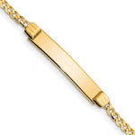14K Polished Solid Chain/Solid Plate Curb Link Plate Baby/Child ID Bracelet view