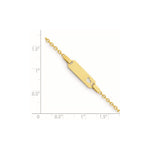 14K Polished Cut-out Heart Plate Baby/Child ID Bracelet view