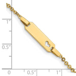 14K Polished Cut-out Heart Plate Baby/Child ID Bracelet view