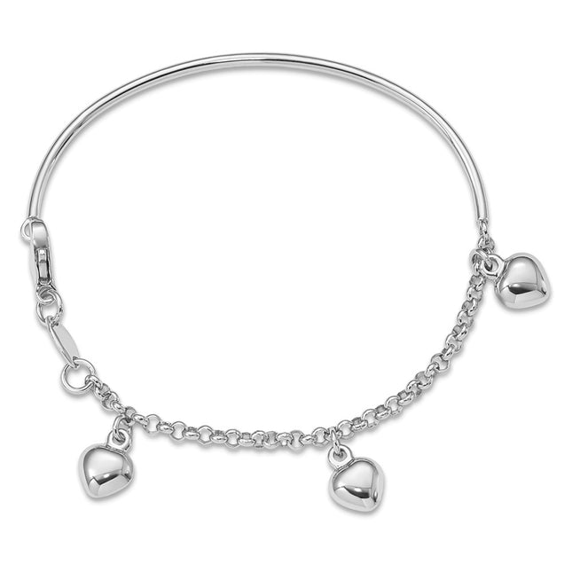 14k White Gold Bracelets Style BID91 - Classique Jewelry Inc.