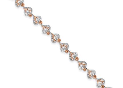 14K White/Rose Gold Bracelets Style BM10165 - Classique Jewelry Inc.