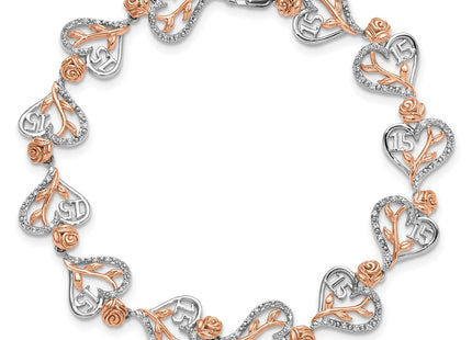 14K White/Rose Gold Bracelets Style BM10165 - Classique Jewelry Inc.