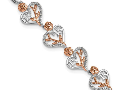 14K White/Rose Gold Bracelets Style BM10165 - Classique Jewelry Inc.