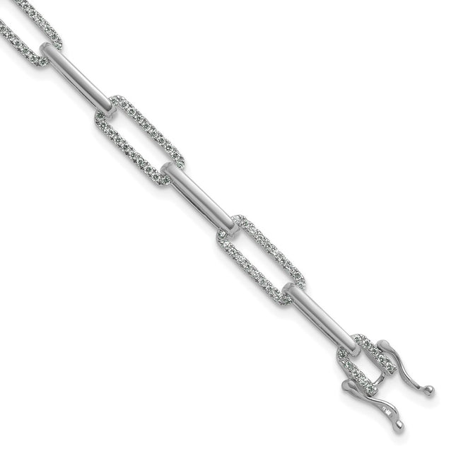 14k White Gold Bracelets Style BM10272 - Classique Jewelry Inc.