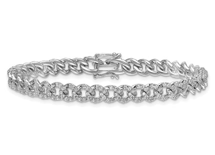 14k White Gold Bracelets Style BM10331 - Classique Jewelry Inc.