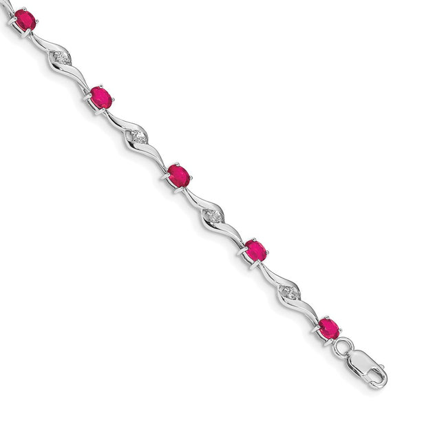 14k White Gold Bracelets Style BM4473 - Classique Jewelry Inc.
