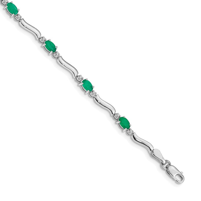 14k White Gold Bracelets Style BM4474 - Classique Jewelry Inc.