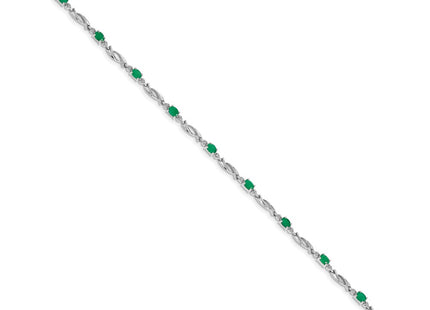 14k White Gold Bracelets Style BM4476 - Classique Jewelry Inc.