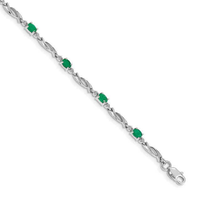 14k White Gold Bracelets Style BM4476 - Classique Jewelry Inc.