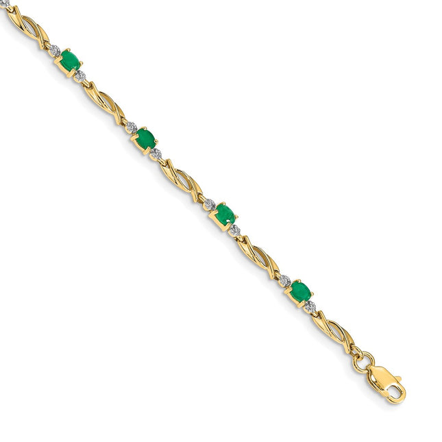 14k Yellow Gold Bracelets Style BM4476 - Classique Jewelry Inc.