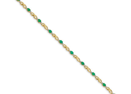 14K gold diamond infinity bracelet, alternate view