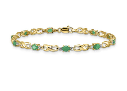 14K gold diamond infinity bracelet, another view