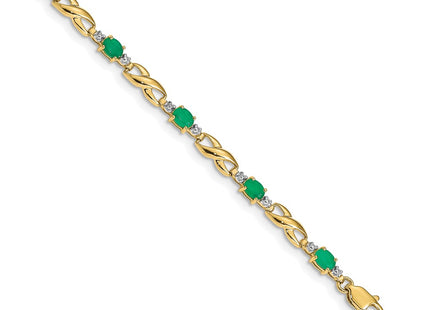 14K gold diamond infinity bracelet