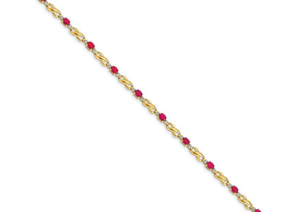 14K gold diamond infinity bracelet, alternate view
