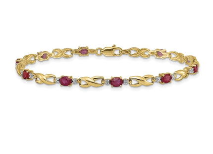 14K gold diamond infinity bracelet, another view