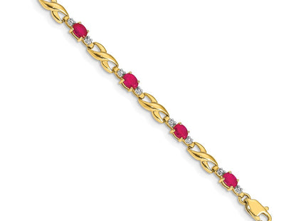 14K gold diamond infinity bracelet