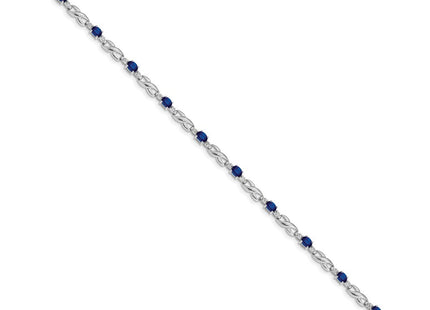 14K white gold diamond infinity bracelet, alternate view