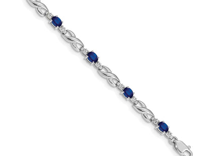 14K white gold diamond infinity bracelet