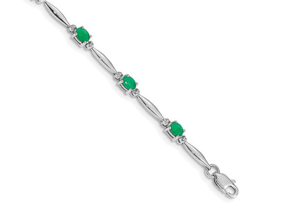 14k White Gold Bracelets Style BM4484 - Classique Jewelry Inc.