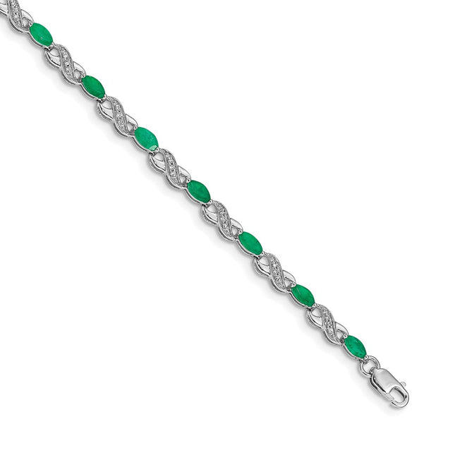14k White Gold Bracelets Style BM4485 - Classique Jewelry Inc.