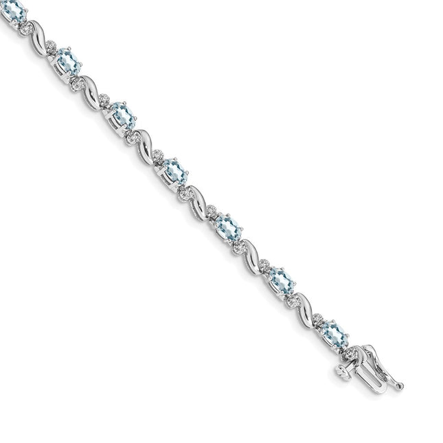14k White Gold Bracelets Style BM4487 - Classique Jewelry Inc.
