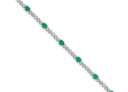 14K white gold diamond infinity bracelet, alternate view