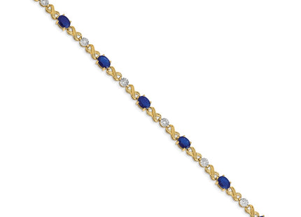 14K gold diamond infinity bracelet, alternate view