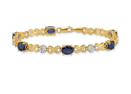 14K gold diamond infinity bracelet, another view