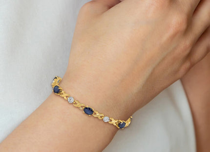 14K gold diamond infinity bracelet, further view