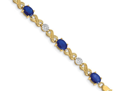 14K gold diamond infinity bracelet