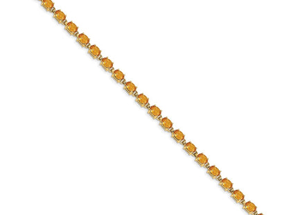 14k Complete Oval Citrine Bracelet (Style BM4500-CI-Y)