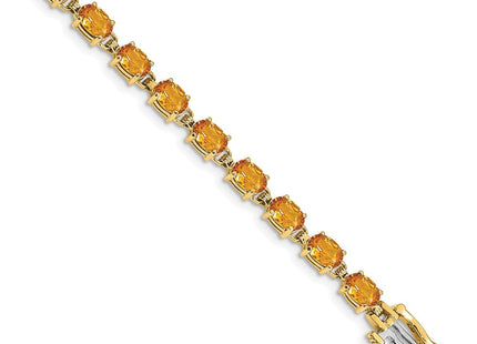 14k Complete Oval Citrine Bracelet (Style BM4500-CI-Y)
