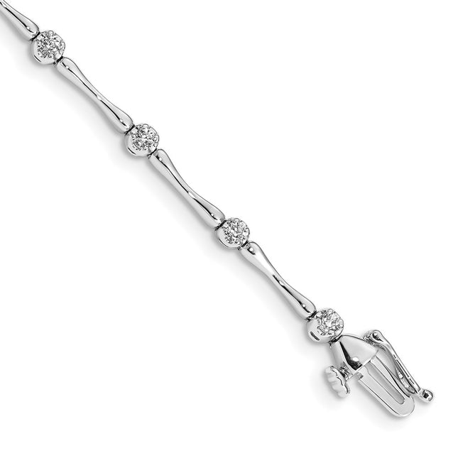 14k White Gold Bracelets Style BM4595 - Classique Jewelry Inc.