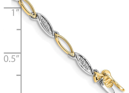 14k Two-tone Bracelets Style BM4597 - Classique Jewelry Inc.