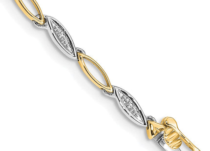 14k Two-tone Bracelets Style BM4597 - Classique Jewelry Inc.