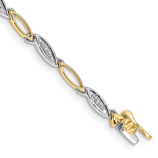 14k Two-tone Bracelets Style BM4597 - Classique Jewelry Inc.